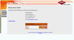 Desktop Screenshot of em-products.de