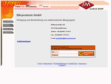 Tablet Screenshot of em-products.de